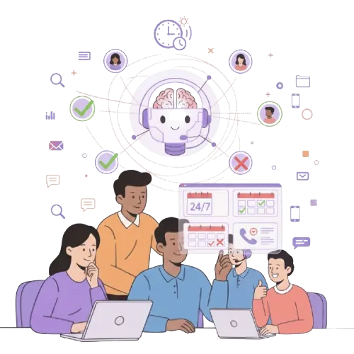 AI Calling - voice agents answering and scheduling calls